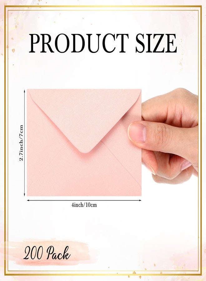 Yahenda 200 Count Pink Mini Gift Card Envelopes Bulk Valentines Wedding Pocket Paper Envelopes Gift Card Sleeves Greeting Business Tiny Pocket 4 x 2.7 Inch for Holidays Wedding Baby Shower Birthday - Image 5